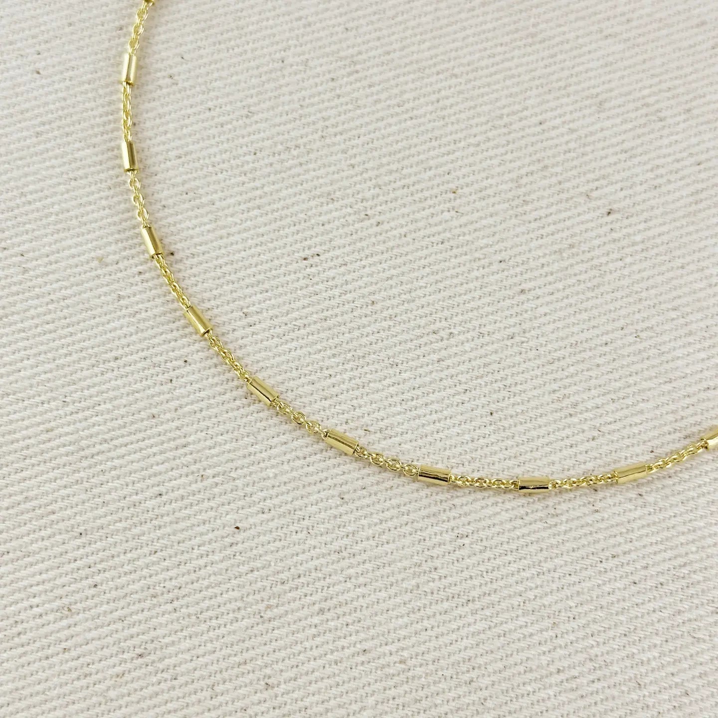 18k GF Mini Tube Necklace - She Chester