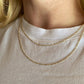 18k Gold Filled Beaten Figaro Chain - She Chester