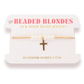 Cross Pearl Gold Charm Bracelet Standard Size