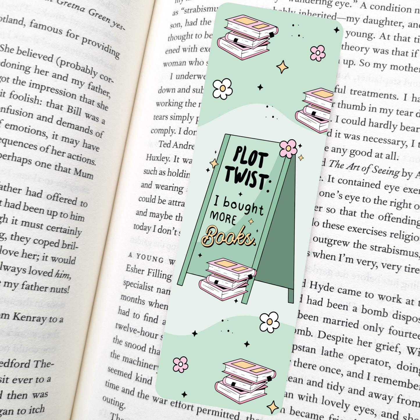 Plot Twist Soft Matte Laminated Bookmark