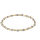 GEMSTONE GOLD SINCERITY PATTERN 3MM BEAD BRACELET - LABRADORITE