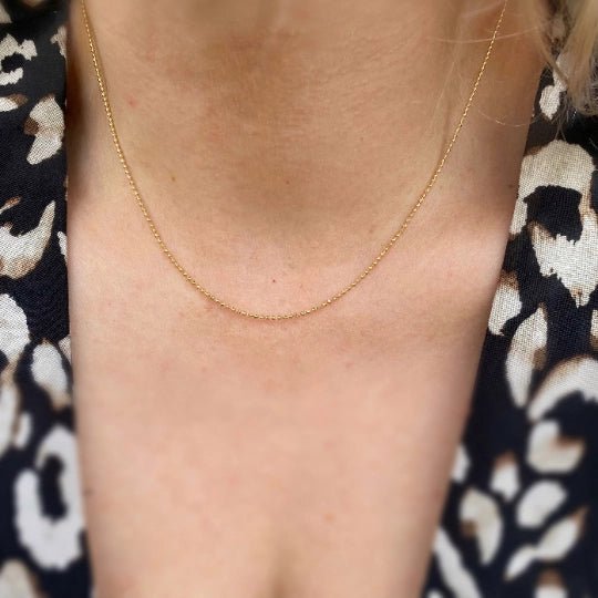 1mm Ball Chain Diamond Cut GF - She Chester