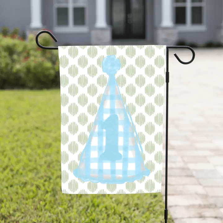 1st Bday Boy Flag 12x18 - She Chester