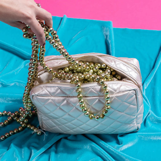 2 - Way Bag Champagne Quilted - She Chester