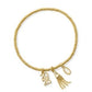 2025 Grad Stretch Bracelet Gold Dichroic Glass - She Chester