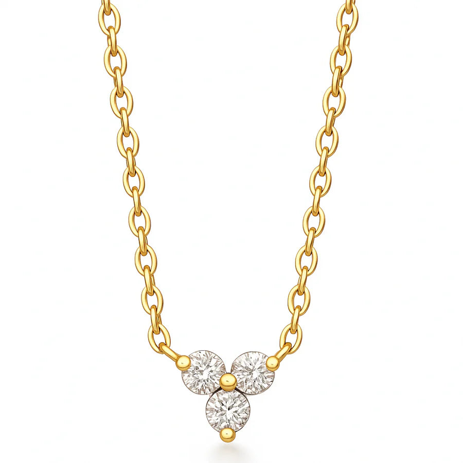 Donna Triple Stone Necklace