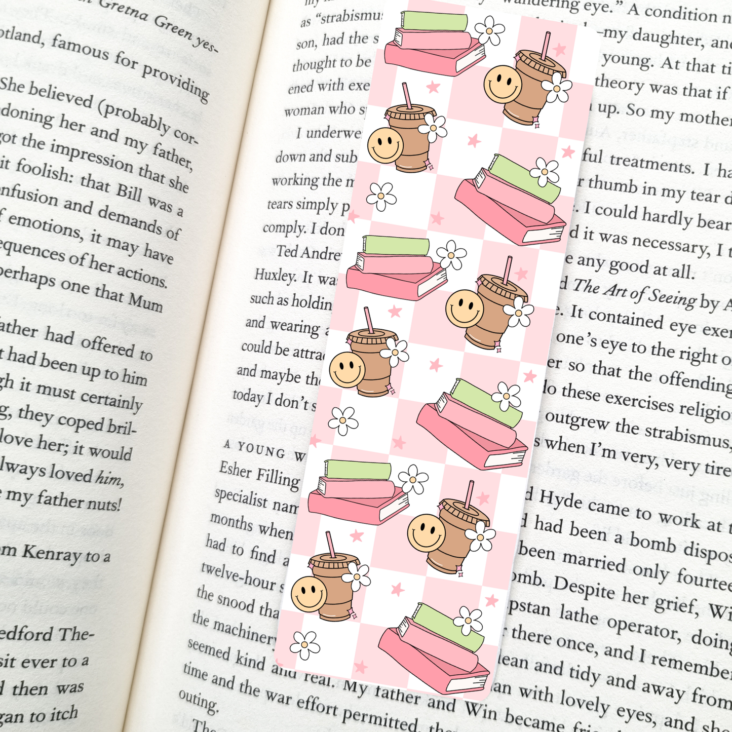 Coffee And Books Bookmark | Soft Matte Laminated  