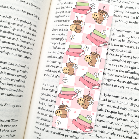 Coffee And Books Bookmark | Soft Matte Laminated  