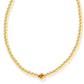 Abbie Beaded Necklace Gold Marbled Amber Illusion