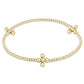 2.5mm Gold Bubble Cross Bracelet - She Chester