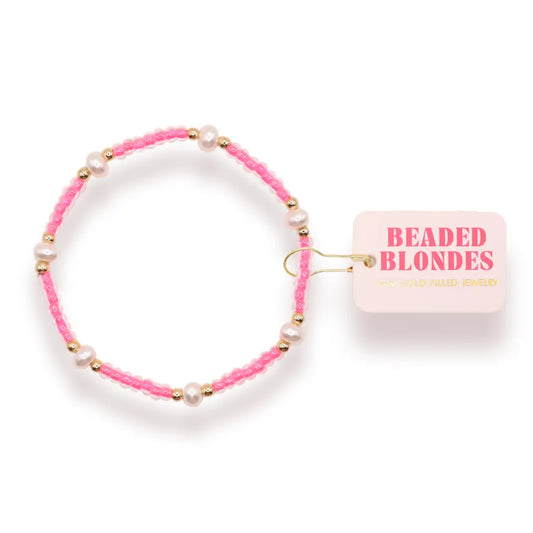 Hot Pink Pearl BB Standard Bracelet