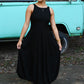 Sabrina Black Maxi Dress