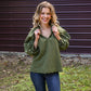 Tanner Bubble Sleeve Olive Top