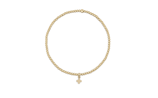 2mm Gold Small Cross - She Chester