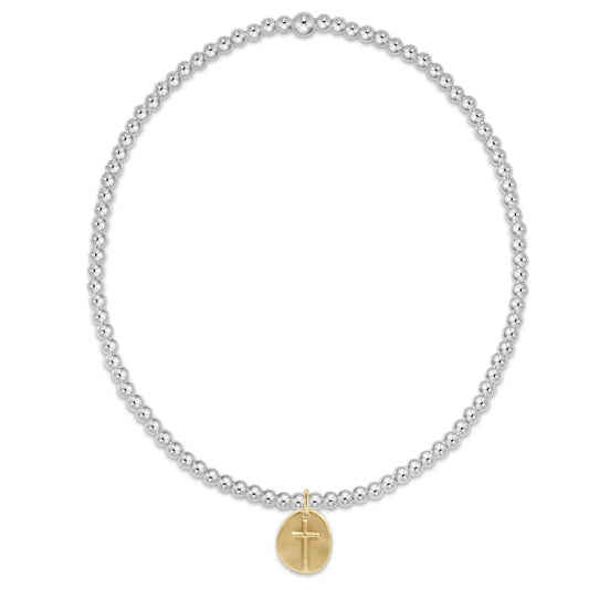 2mm Inspire Silver with Gold Charm Bracelet - She Chester