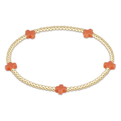 2mm Mini Cross Coral Gold - She Chester