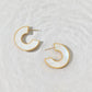 Dua Mother Of Pearl Medium Hoop Earring