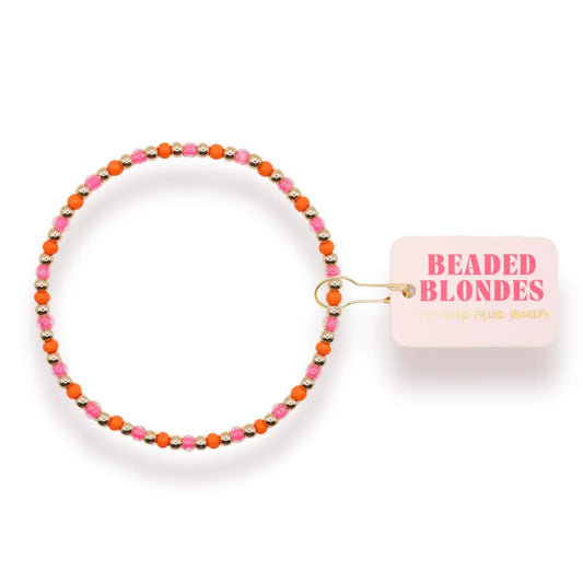 Hot Pink & Orange Demi BB Standard Bracelet
