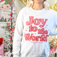 Joy to the World Red Lace Crewneck