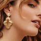 Abbie Metal Statement Earring Gold Metal