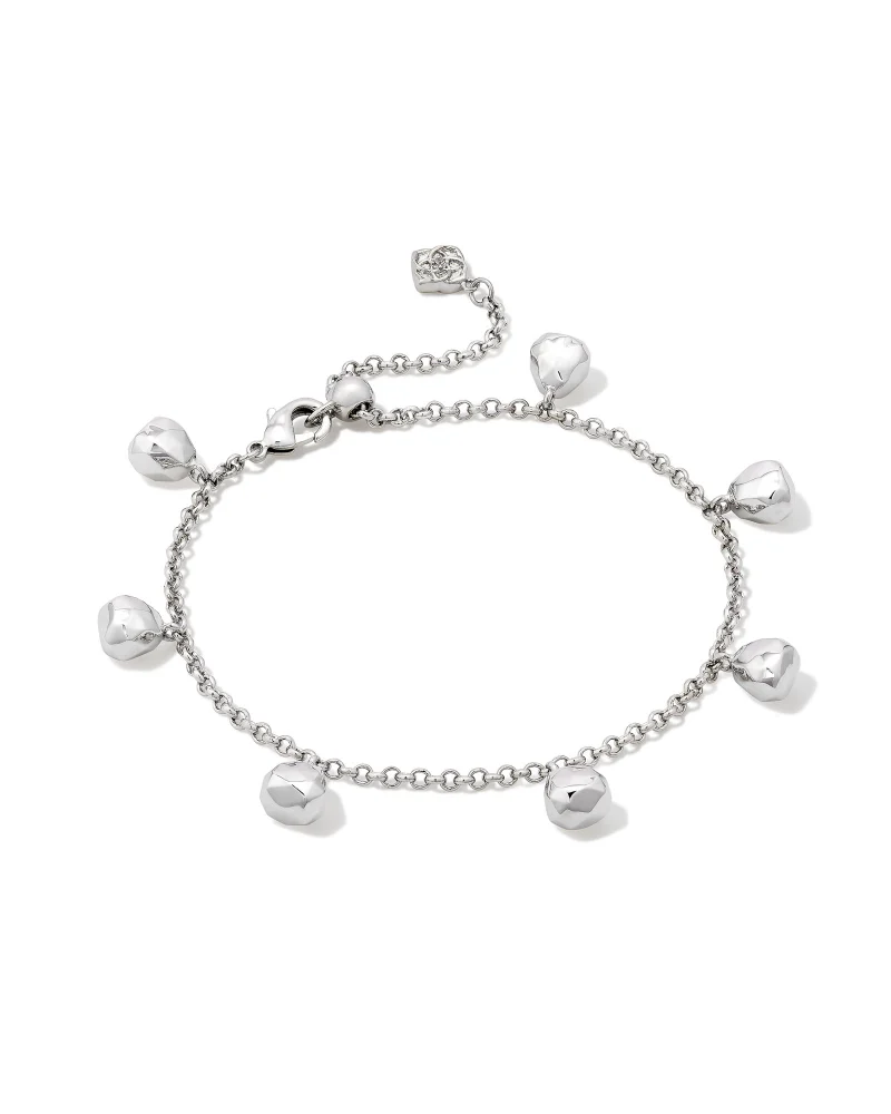 Gabby Delicate Chain Bracelet Rhod