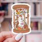 Autumn Hourglass Sticker – Bookish Ghost, Glossy Vinyl : 2.5"