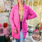 Deep Raspberry Pink Open Jacket