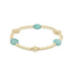 SIGNATURE CROSS ADMIRE GOLD PATTERN 3MM BEAD BRACELET - AMAZONITE