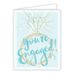 Handpainted You're Engaged Engagement Ring Greeting Card