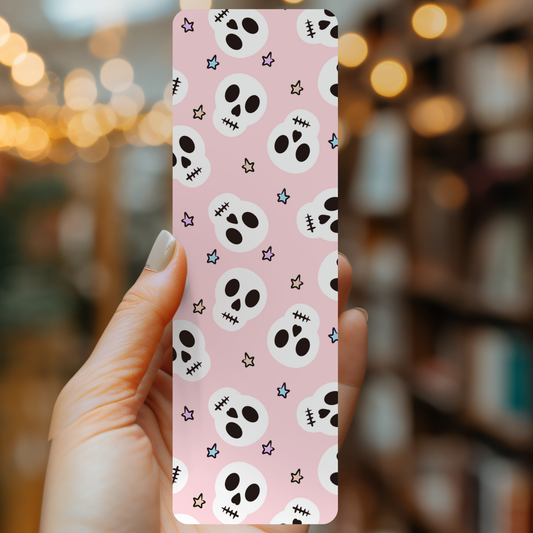 Candy Skulls Bookmark – Soft Matte Laminated 