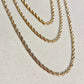 3mm Rope Chain Thick GF - She Chester