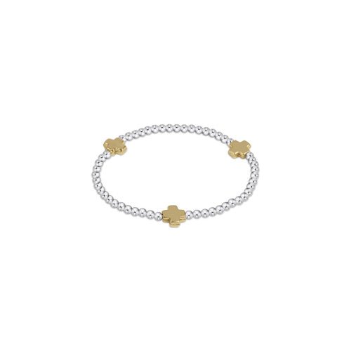3mm Signature Cross Silver with Gold - She Chester