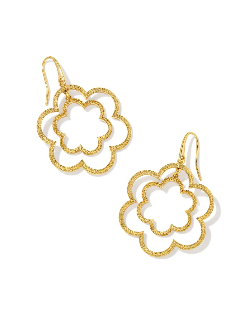 Susie Open Frame Gold Earring