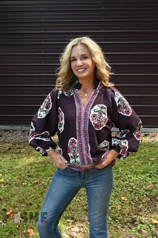 Midnight Plum Blouse