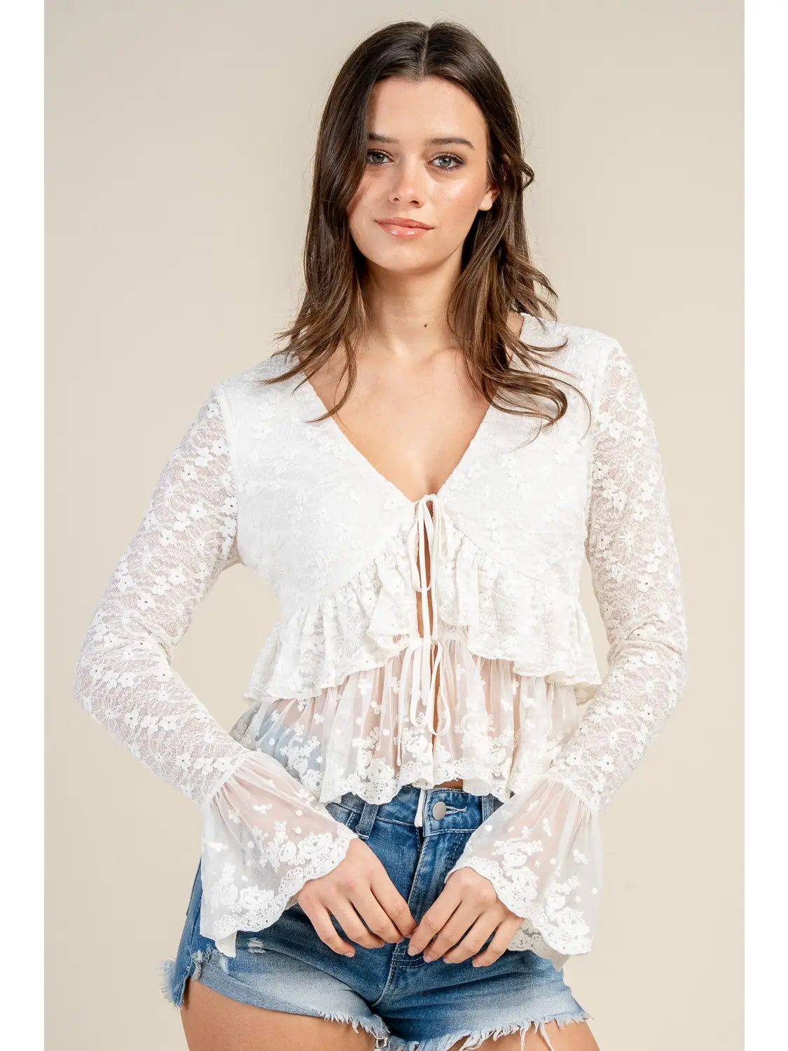 Ophelia White Lace Top