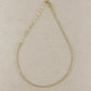 18k Gold Filled 1.5mm Baguette Cz Tennis Necklace