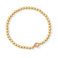 Abbie Beaded Stretch Bracelet Gold Azalea Illusion