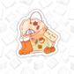 Cozy Reader Autumn Tea Sticker – Bookish Fall, Glossy Vinyl: 2.5"