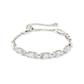Genevieve Delicate Chain Bracelet Rhodium Metal