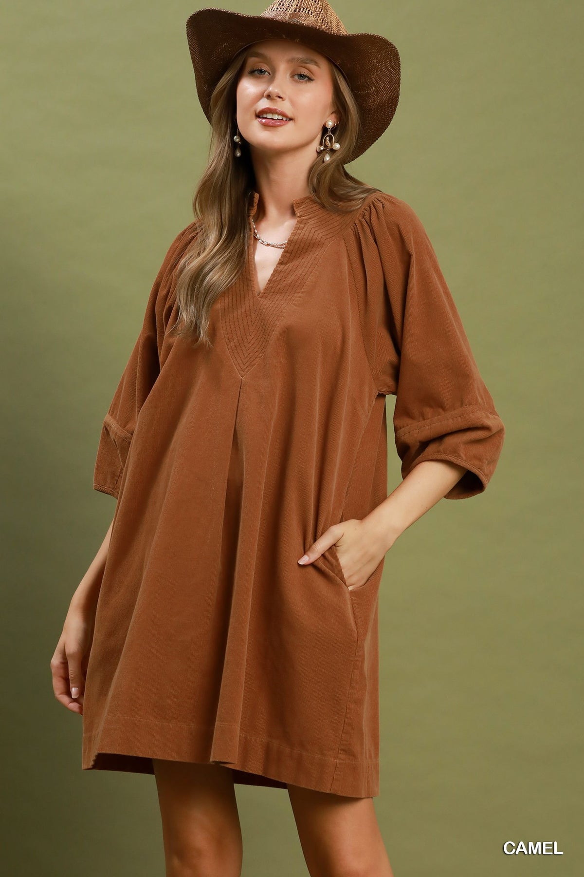 Anical Camel Dress