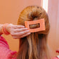 Flat Rectangle Hair Clip | Medium | Dreamsicle