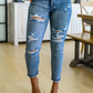 Hi Rise Destroy BF Jeans -