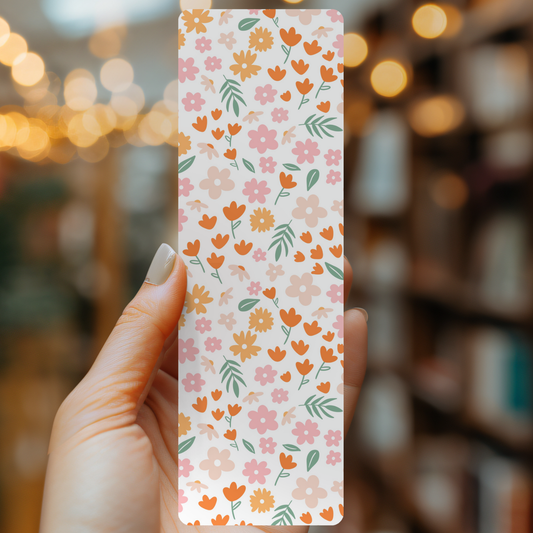 Vintage Floral Bookmark | Soft Matte Laminated 