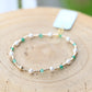Pearl Sincerity Pattern 4mm Bead Bracelet - Green