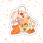 Cozy Reader Autumn Tea Sticker – Bookish Fall, Glossy Vinyl: 2.5"
