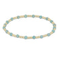 GEMSTONE GOLD SINCERITY PATTERN 3MM BEAD BRACELET - AMAZONITE