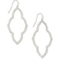 Abbie Open Frame Earring Rhodium Metal