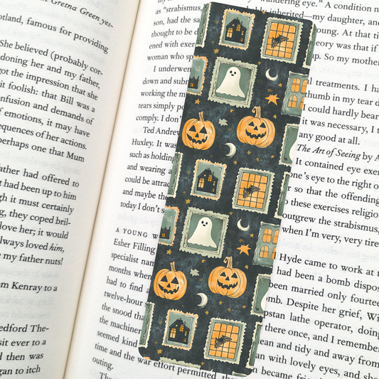 Haunted Stamps Bookmark – Soft Matte Laminated 