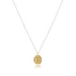 16" Necklace Sterling Mixed Metal Inspire Small Gold Charm