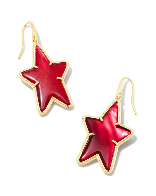 Ada Star Drop Earring Cranberry Illusion